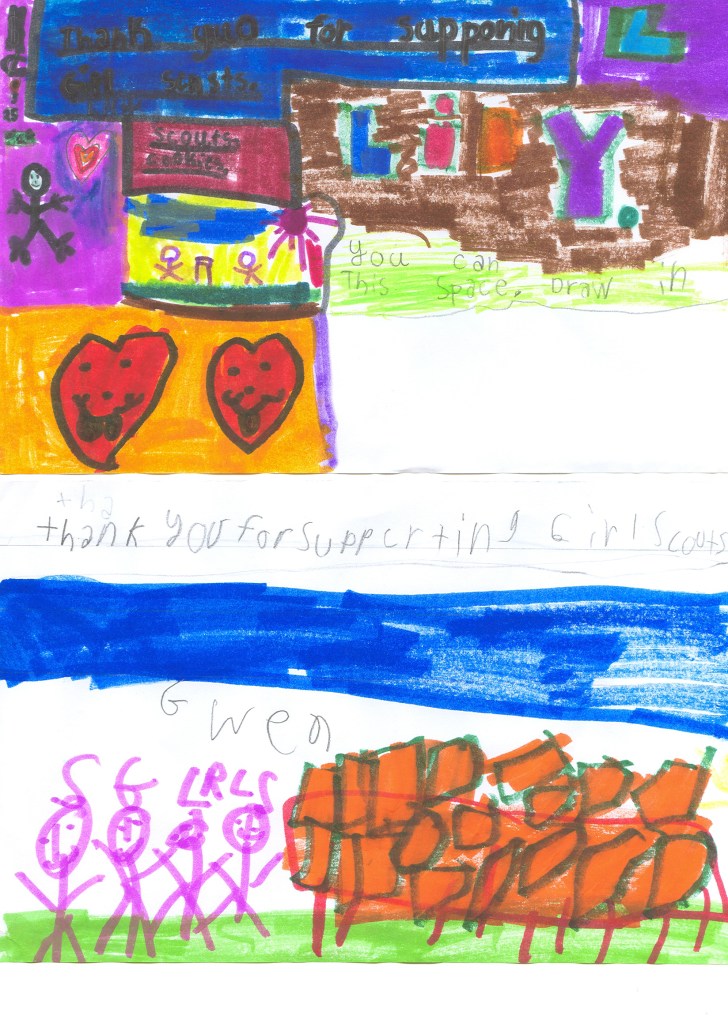 Brightly colored piece of children's artwork